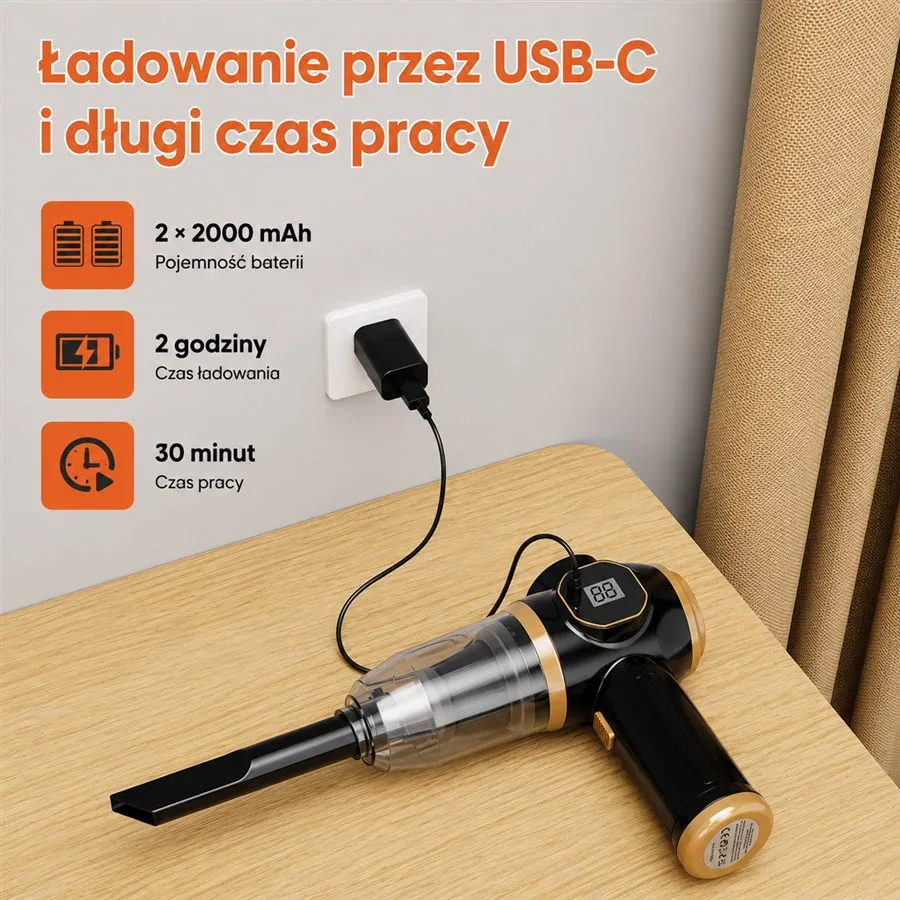 Lekki bezprzewodowy odkurzacz